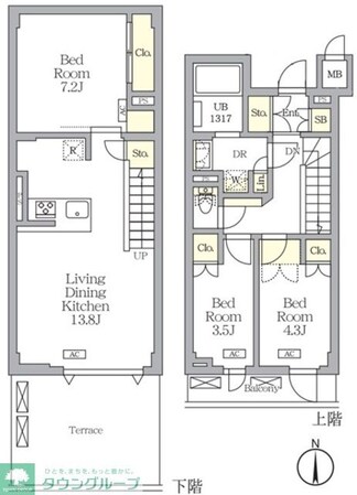 アジールコート都立大学の物件間取画像